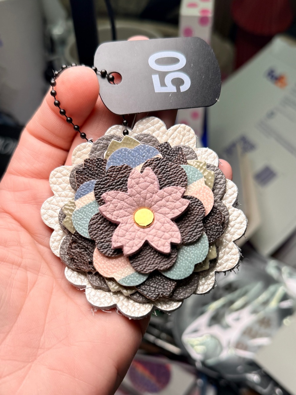 Handmade Floral Bag Charm